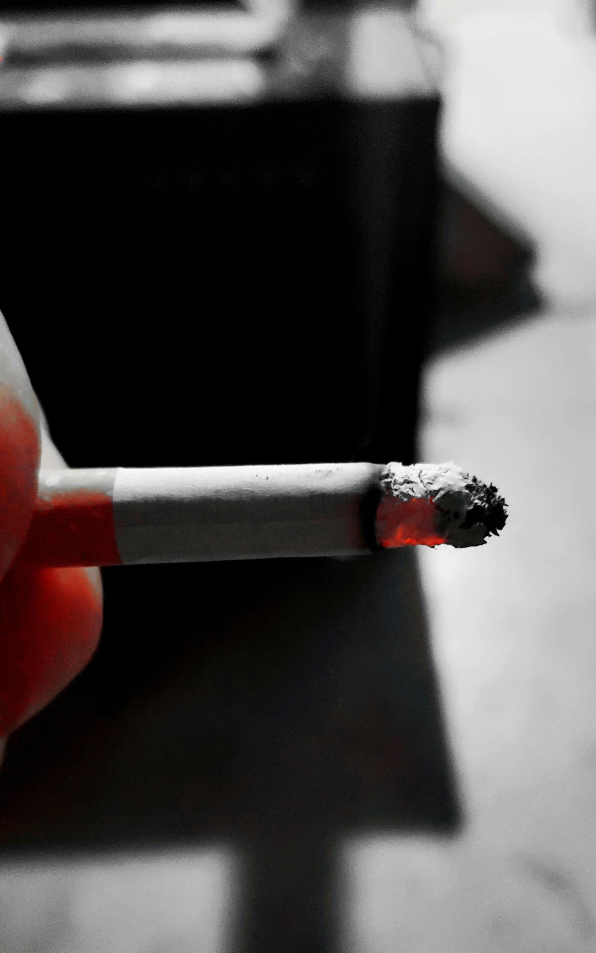 lit cigarette